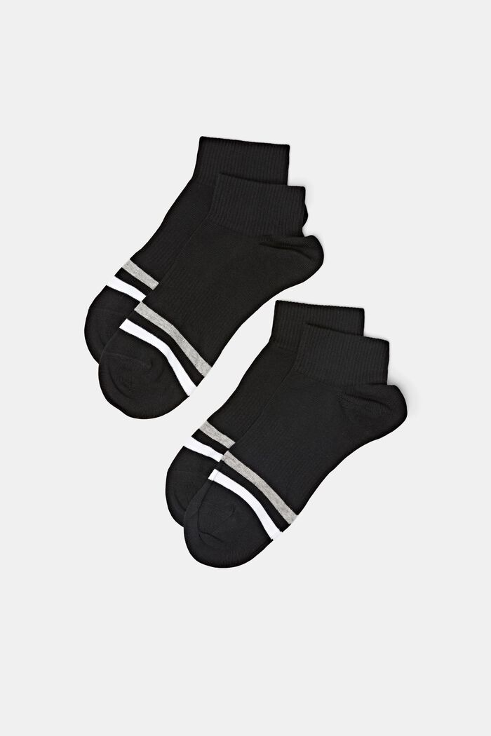 Pakke med 2 par stribede sokker, BLACK, detail image number 0