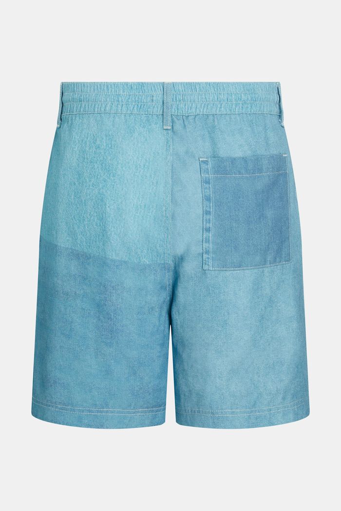 Shorts med allover-print i denim, BLUE MEDIUM WASHED, detail image number 5
