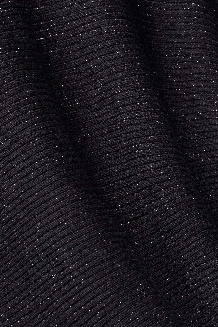 CURVY hættetrøje med glimmereffekt, BLACK, detail image number 5