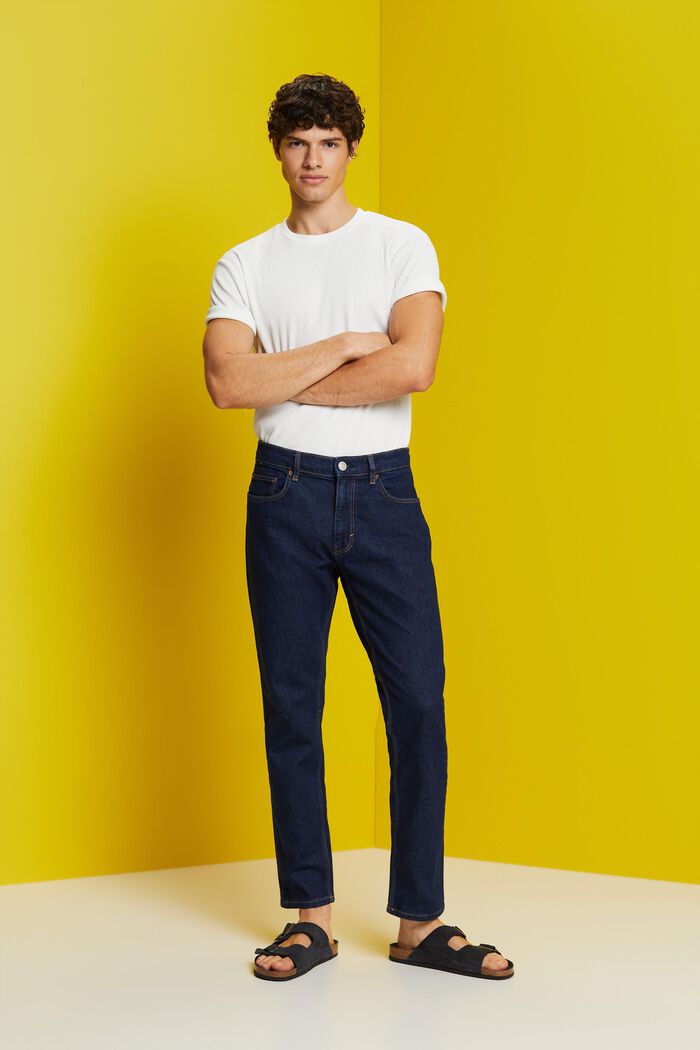 Jeans med slim fit, BLUE RINSE, detail image number 4