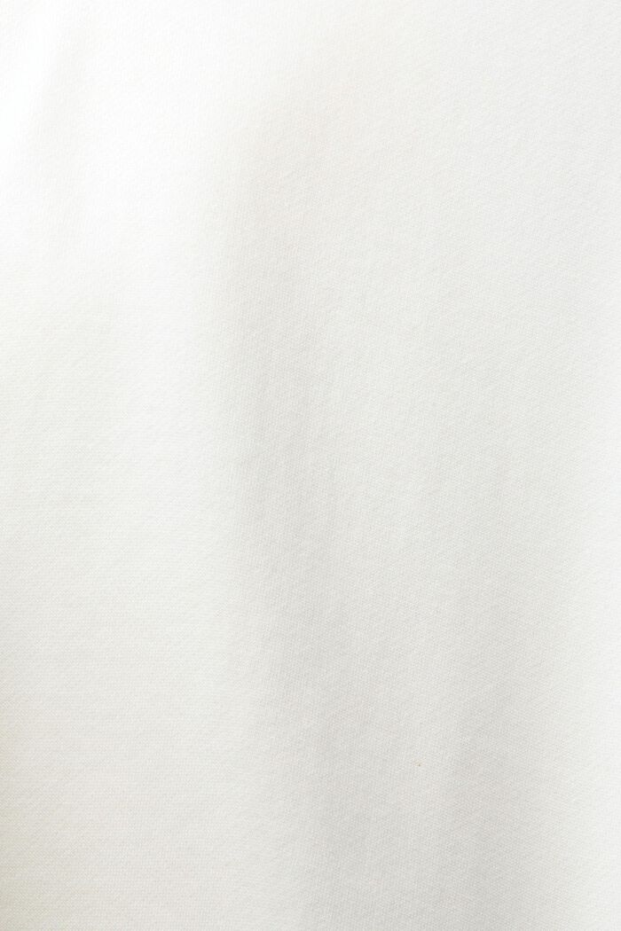 Hoodie med lynlås, 100 % bomuld, OFF WHITE, detail image number 5