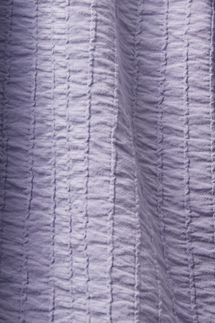 Tekstureret bluse med lange ærmer, LIGHT BLUE LAVENDER, detail image number 4