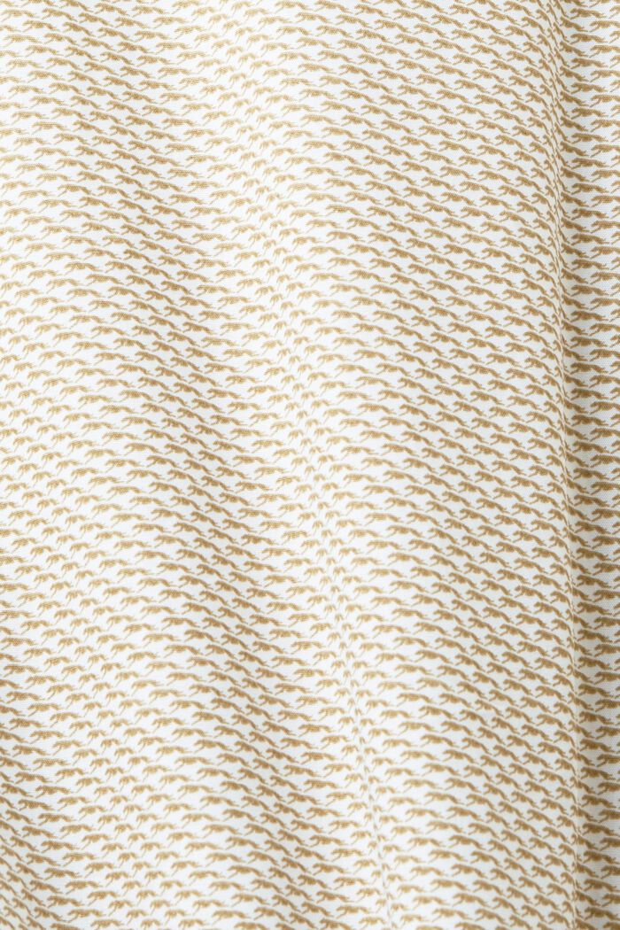 Mønstret skjorte i bæredygtig bomuld, KHAKI BEIGE, detail image number 5