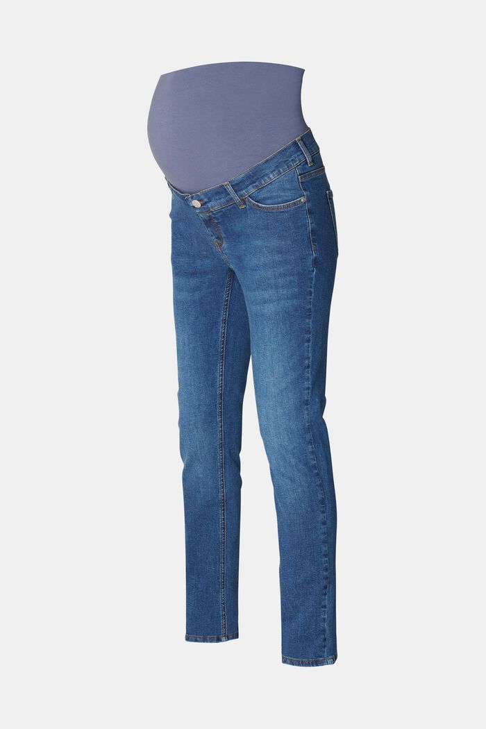 Jeans med linning over maven, økologisk bomuld