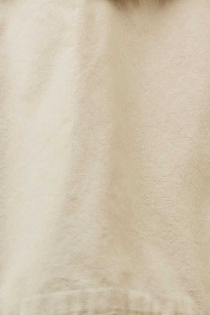 Cropped jakke i bomuldscanvas med bindedetalje, SAND, detail image number 4