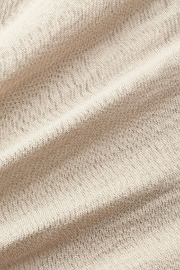 Poloshirt i bæredygtig bomuld blandet med TENCEL, LIGHT TAUPE, detail image number 5