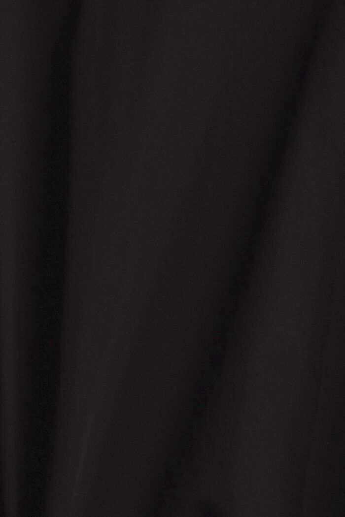 Skjorteblusekjole af bomuldsstretch, BLACK, detail image number 4