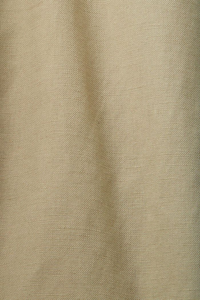 Bukser i bomulds- og hørmiks, LIGHT GREEN, detail image number 4