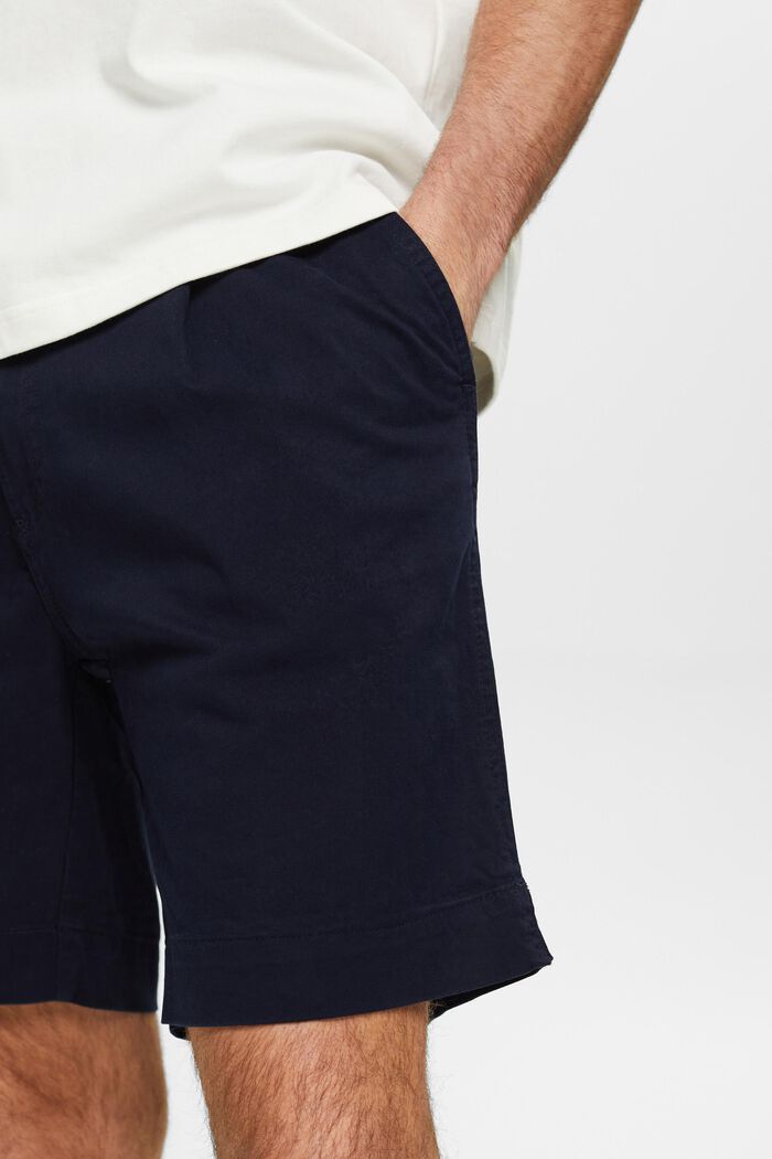 Chino-shorts i bomuld, NAVY, detail image number 4