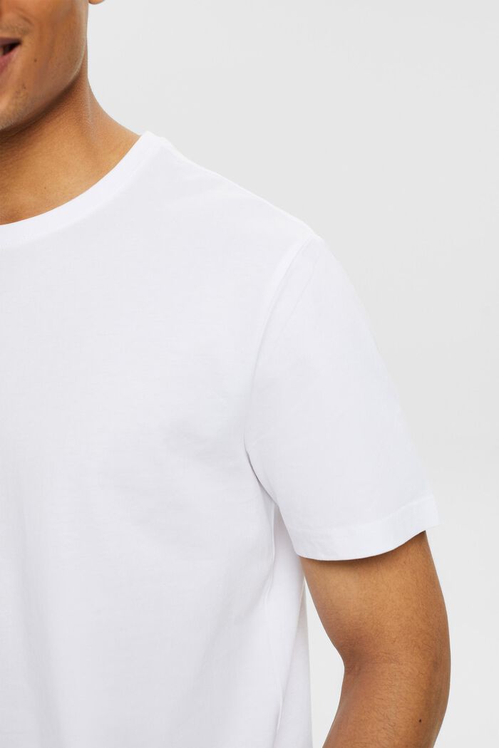 Kortærmet T-shirt med rund hals, WHITE, detail image number 3