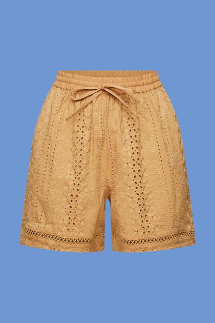 Broderede shorts, LENZING™ ECOVERO™