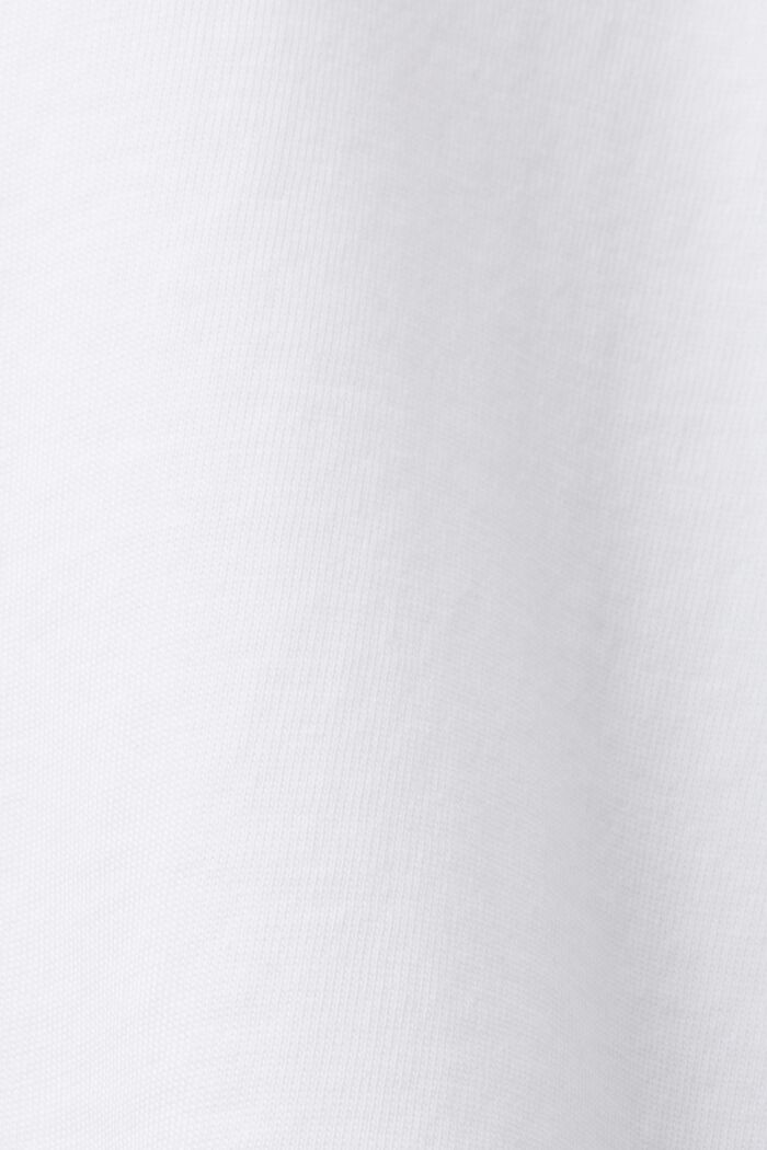 T-shirt med broderi, 100 % bomuld, WHITE, detail image number 4