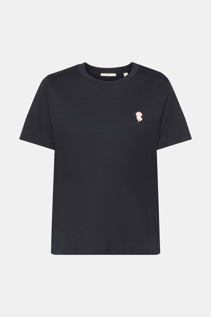 T-shirt med print, BLACK, detail image number 5