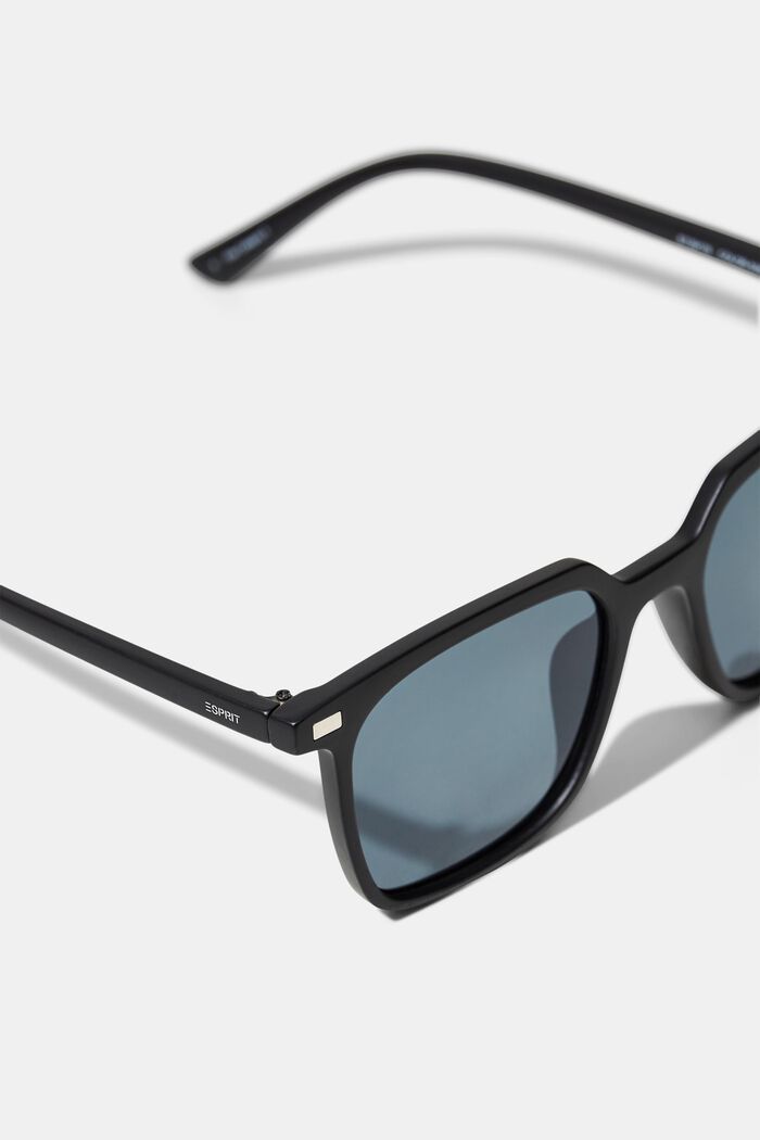 Kantede solbriller med kunststofstel, BLACK, detail image number 1