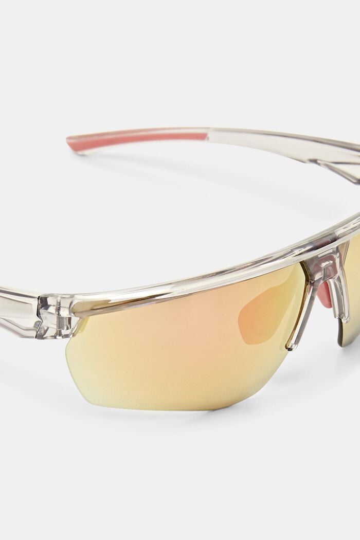 Unisex sportssolbriller med spejlrefleks, GREY, detail image number 1