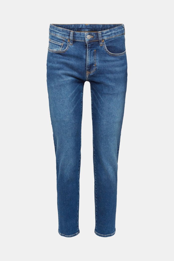 Jeans med slim fit, BLUE MEDIUM WASHED, detail image number 7