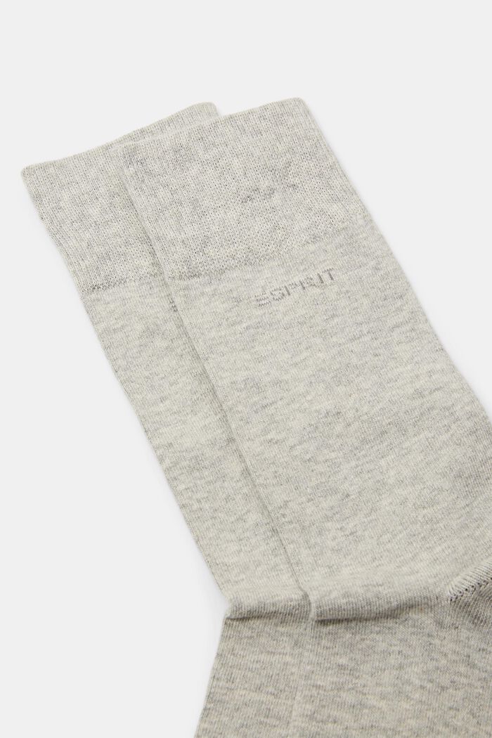 2-pak sokker, økologisk bomuld, STORM GREY, detail image number 2