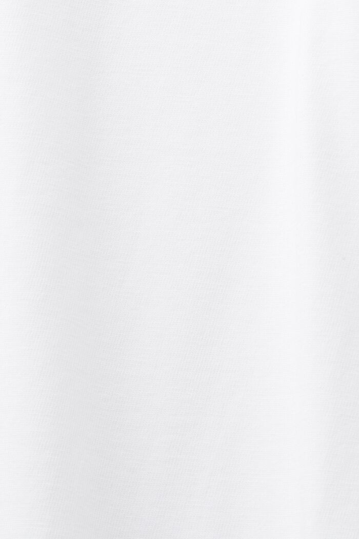 T-shirt i pimabomuld med tryk, WHITE, detail image number 5