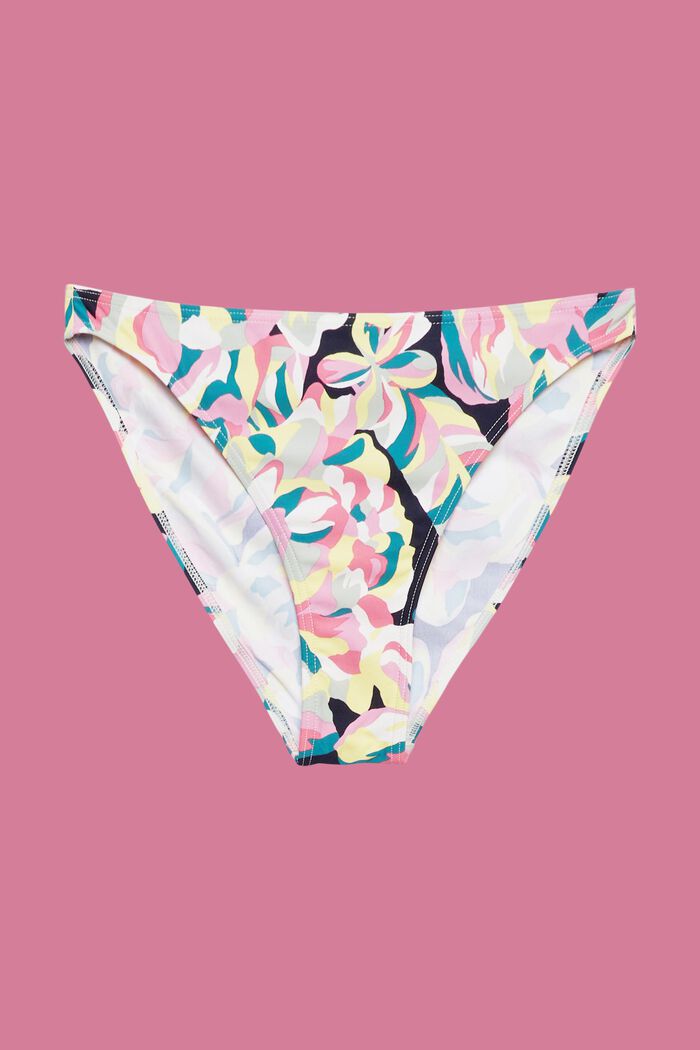 Carilo beach-bikinitrusser med blomsterprint, NAVY, detail image number 4