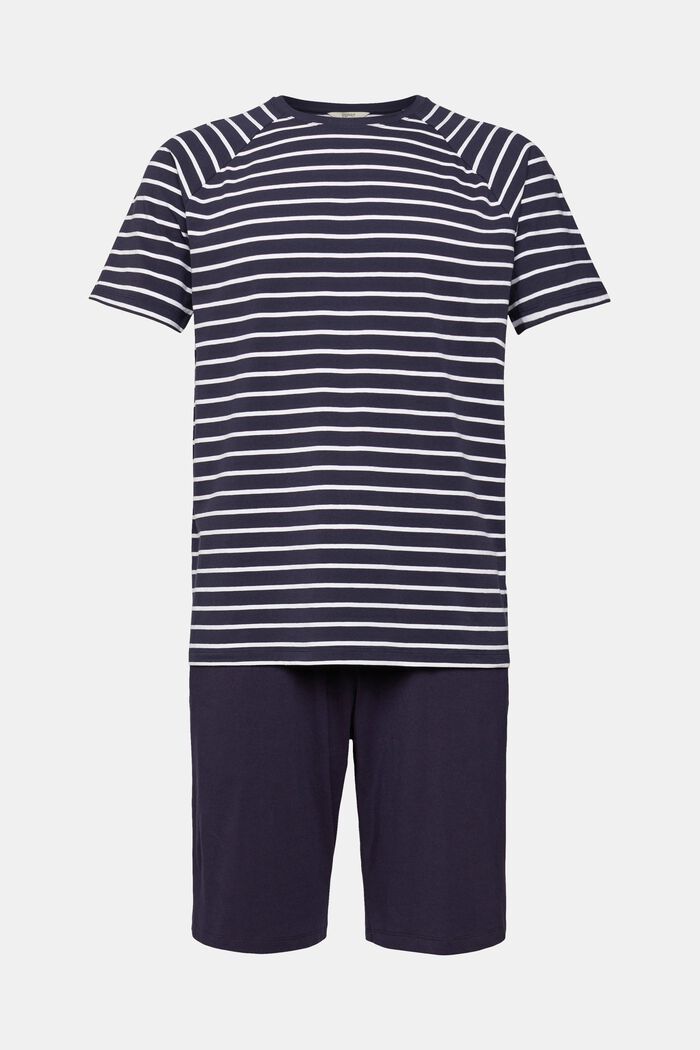 Jerseypyjamas med shorts, NAVY, detail image number 5