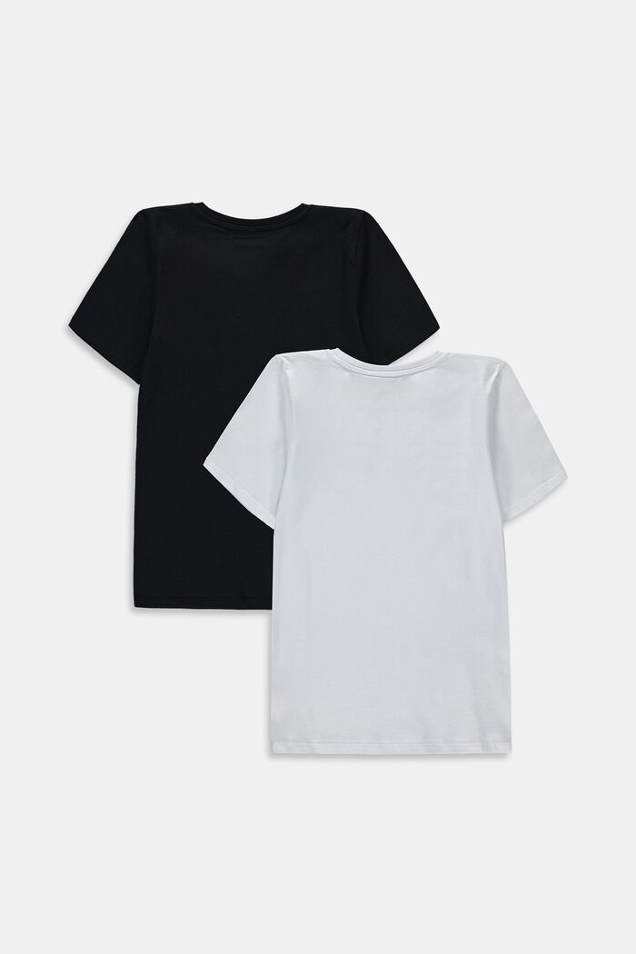 Pakke med 2 T-shirts med logoprint, WHITE, detail image number 1