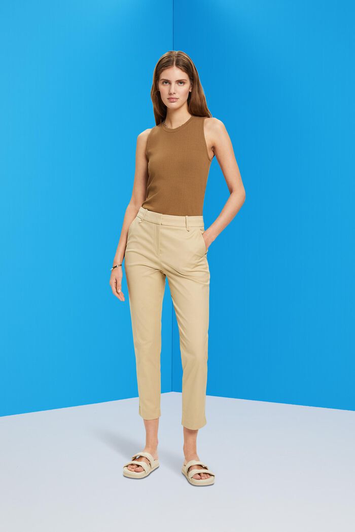 for mig snesevis oprindelse ESPRIT-Slim fit-bukser med høj talje i vores onlinebutik