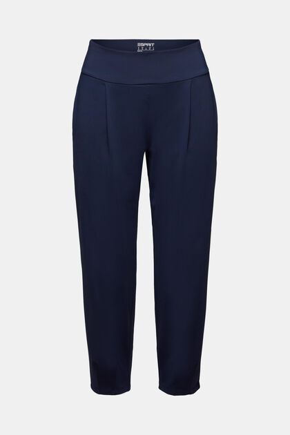 Cropped joggers i jersey med E-DRY