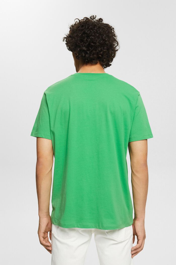 Jersey-T-shirt med print, GREEN, detail image number 3