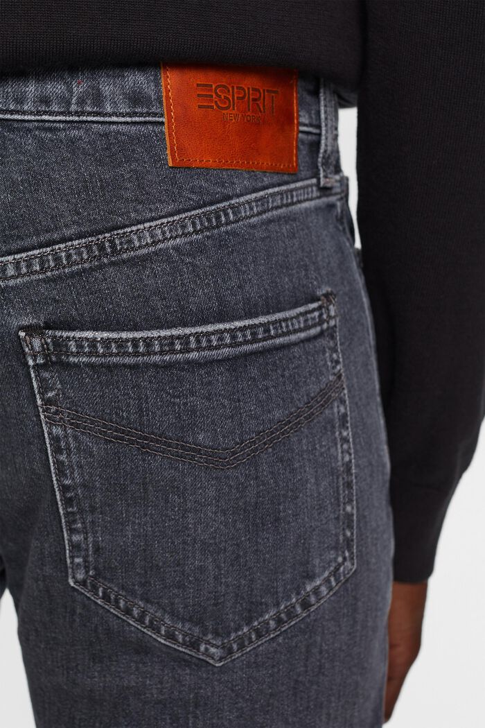 Lige jeans med mellemhøj talje, BLACK MEDIUM WASHED, detail image number 4