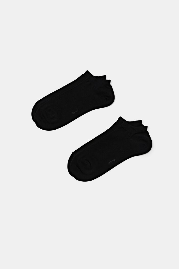 2-pak sokker, økologisk bomuld, BLACK, detail image number 0