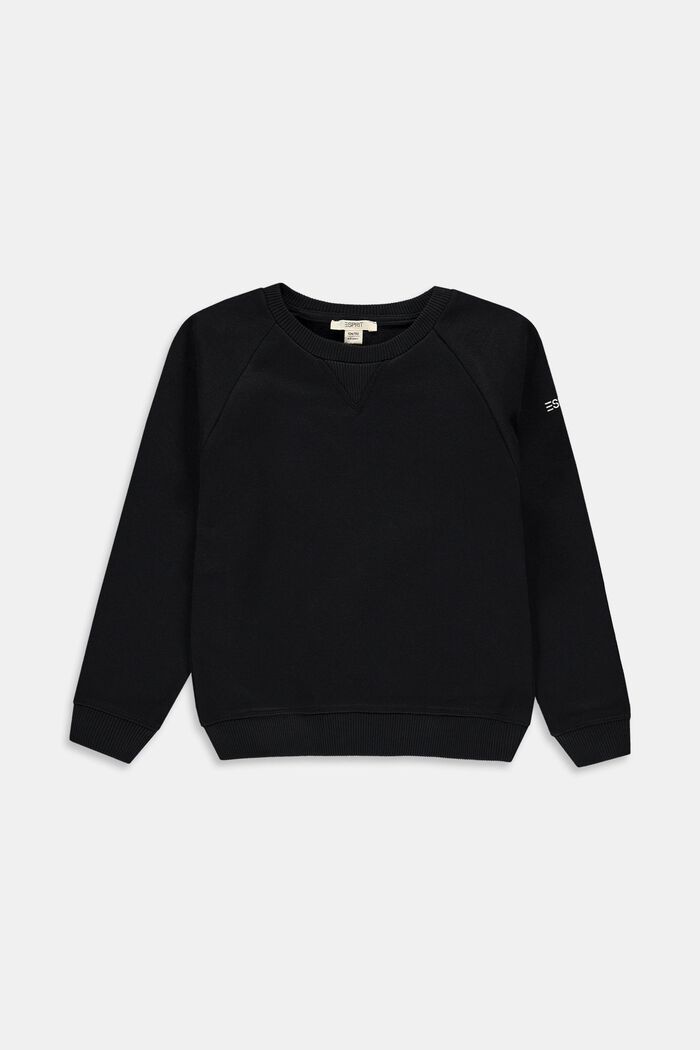 Sweatshirt i bomuld, BLACK, detail image number 0