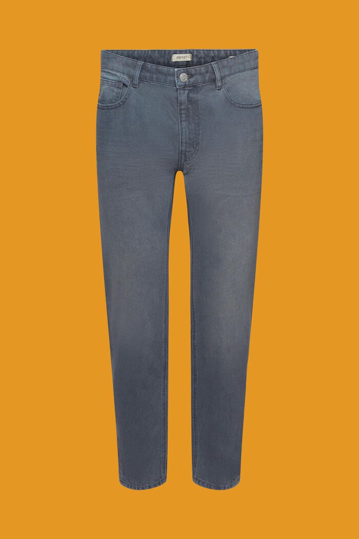 Jeans i en afslappet slim fit-pasform, GREY BLUE, detail image number 7