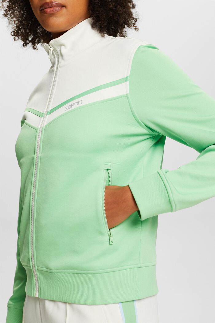 Tofarvet træningsjakke, LIGHT GREEN, detail image number 3