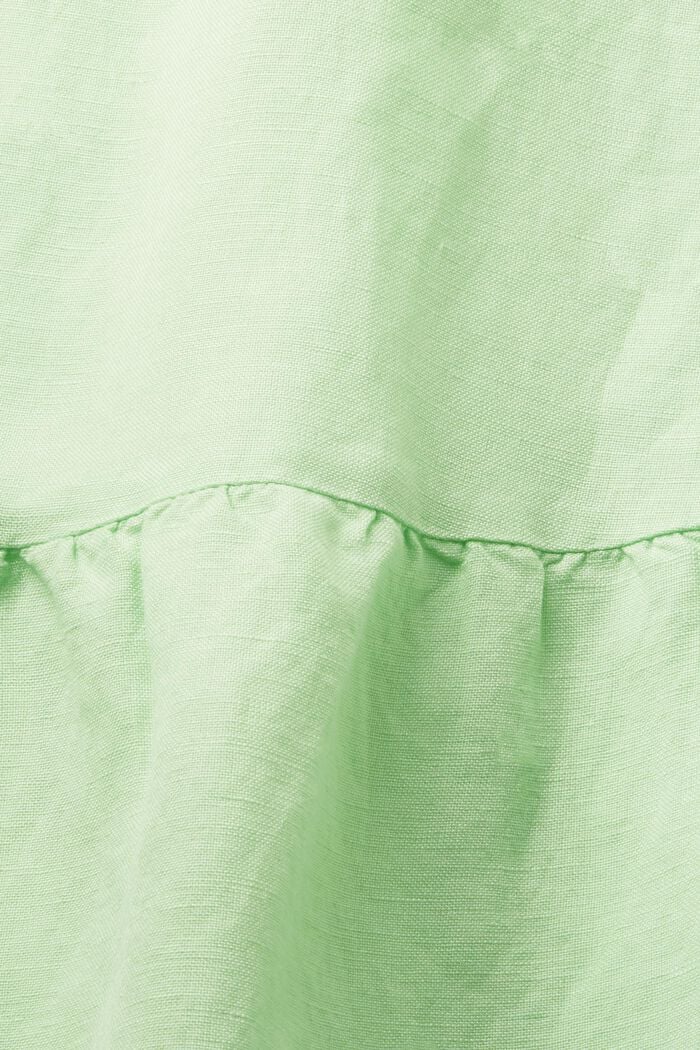 Bluse i hørmiks, CITRUS GREEN, detail image number 4