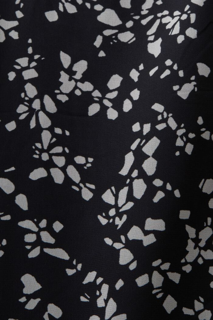 Minikjole i chiffon med print, BLACK, detail image number 4