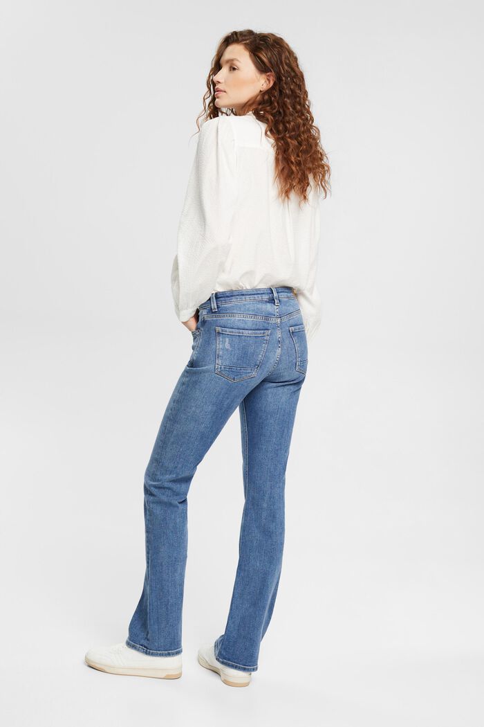 Superstretch-jeans med økologisk bomuld, BLUE MEDIUM WASHED, detail image number 4