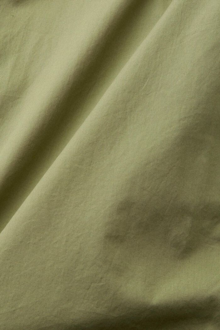 Kortærmet skjorte i bæredygtig bomuld, LIGHT KHAKI, detail image number 4