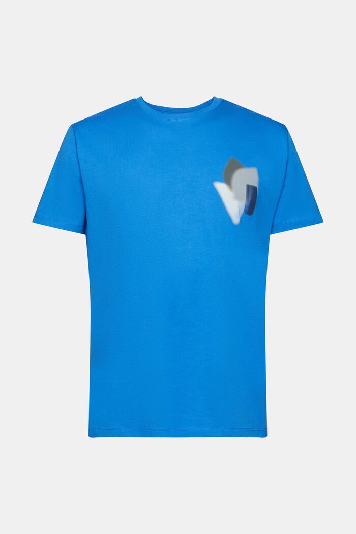 T-shirt med print på brystet, BLUE, detail image number 2