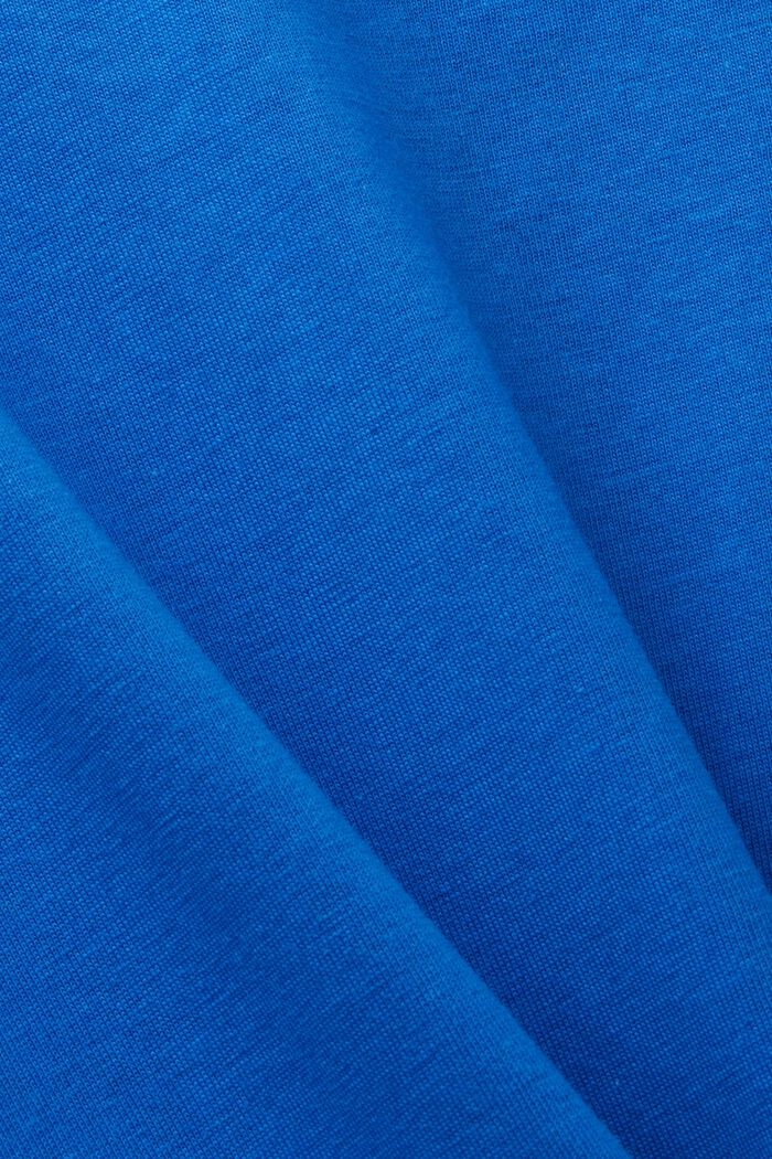 CURVY T-shirt med print foran, 100 % bomuld, BRIGHT BLUE, detail image number 4