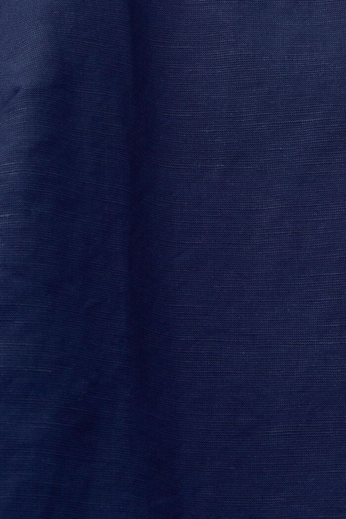 Beskåret camisole-skjorte, hørblanding, INK, detail image number 4