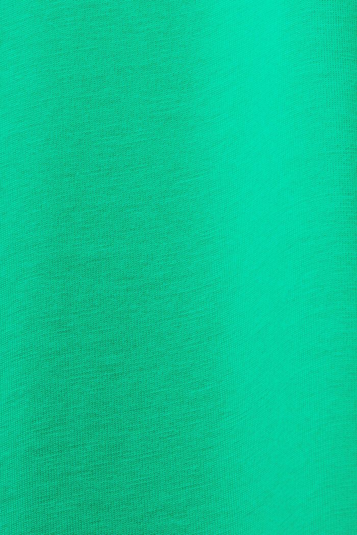 T-shirt i pima-bomuldsjersey med rund hals, GREEN, detail image number 6