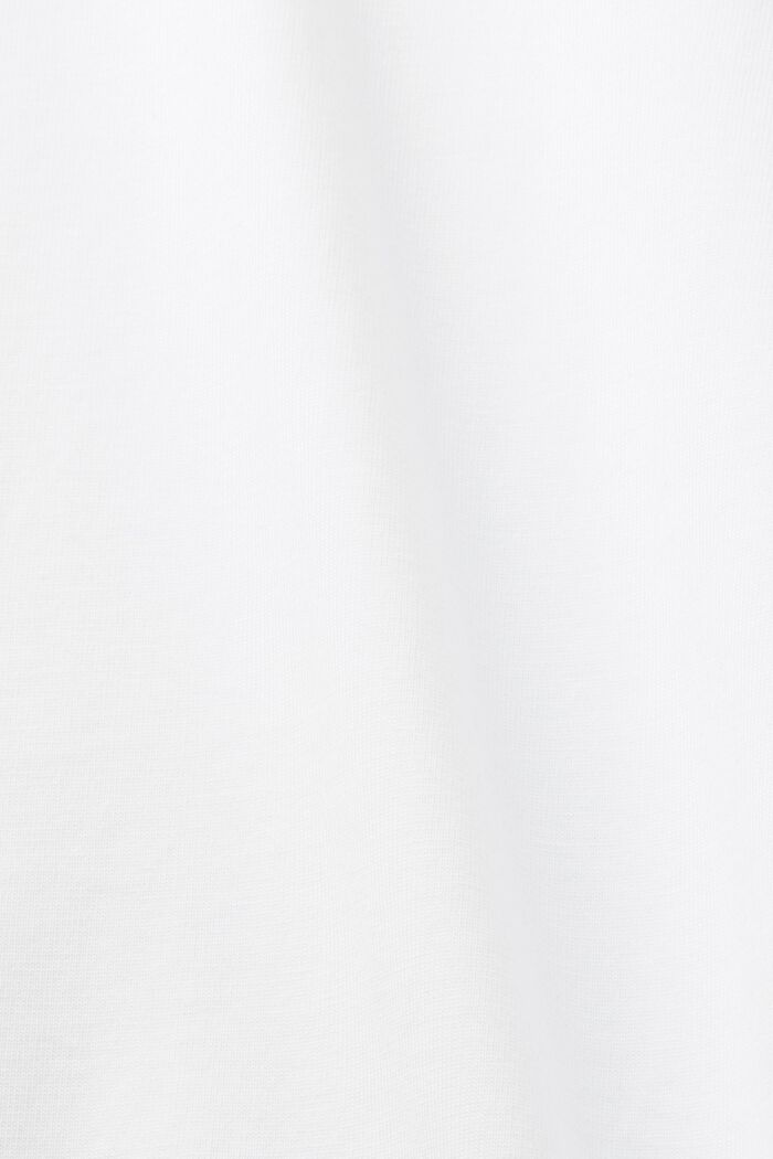 T-shirt i pima-bomuldsjersey med rund hals, WHITE, detail image number 6