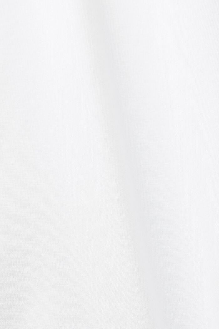 T-shirt i pima-bomuldsjersey med rund hals, WHITE, detail image number 6