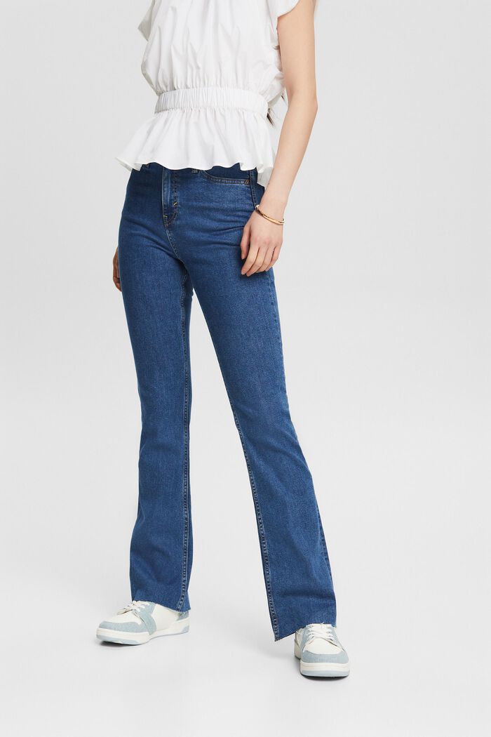 Bootcut-jeans med ultrahøj talje, BLUE MEDIUM WASHED, detail image number 0