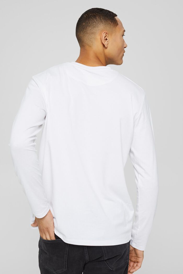 Langærmet T-shirt i jersey med COOLMAX®, WHITE, detail image number 3