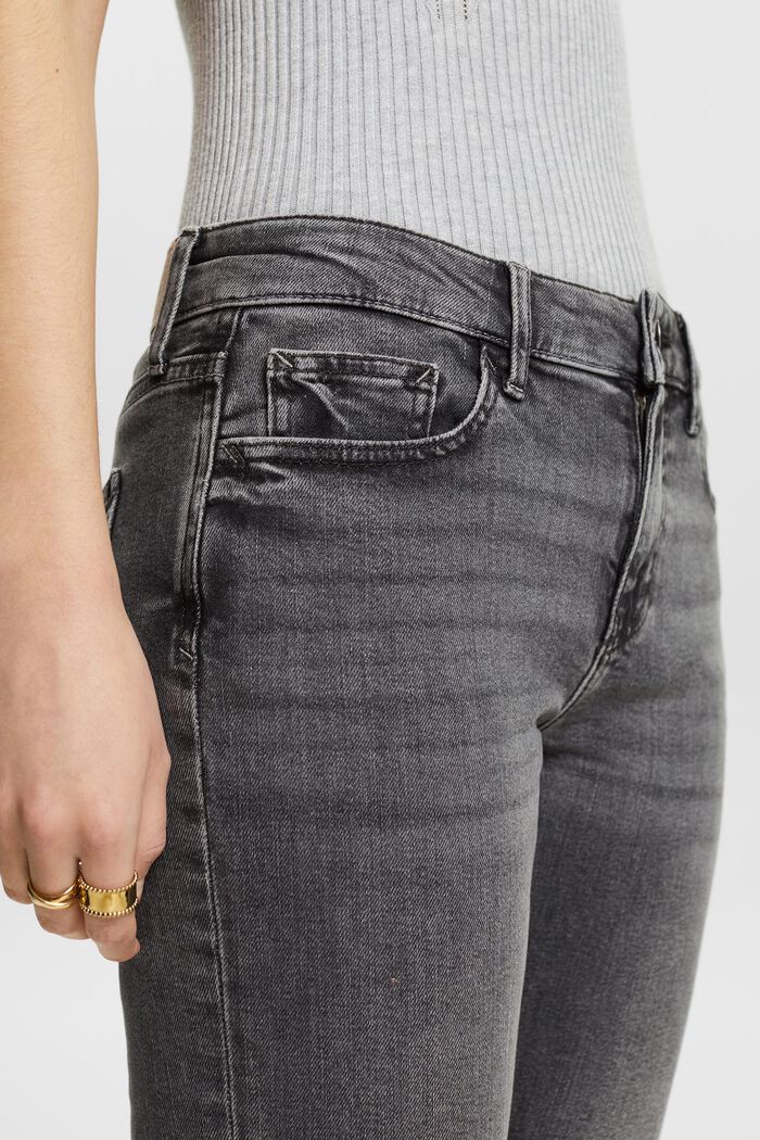 Bootcut-jeans med mellemhøj talje, GREY MEDIUM WASHED, detail image number 3