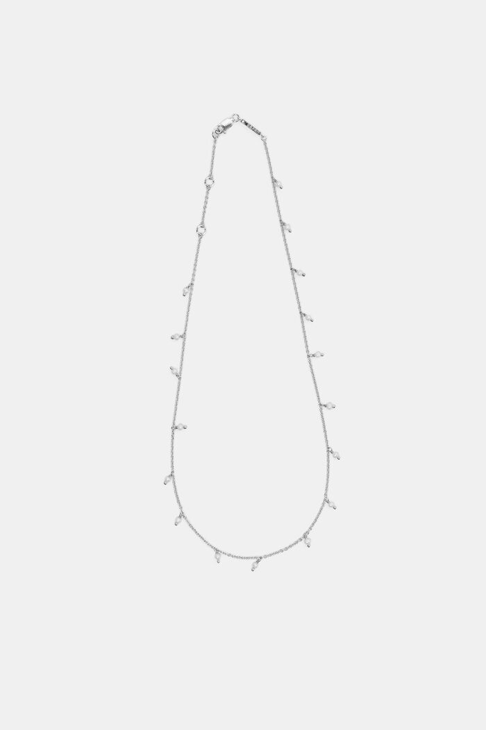 Halskæde i sterlingsølv med perler, SILVER, detail image number 2