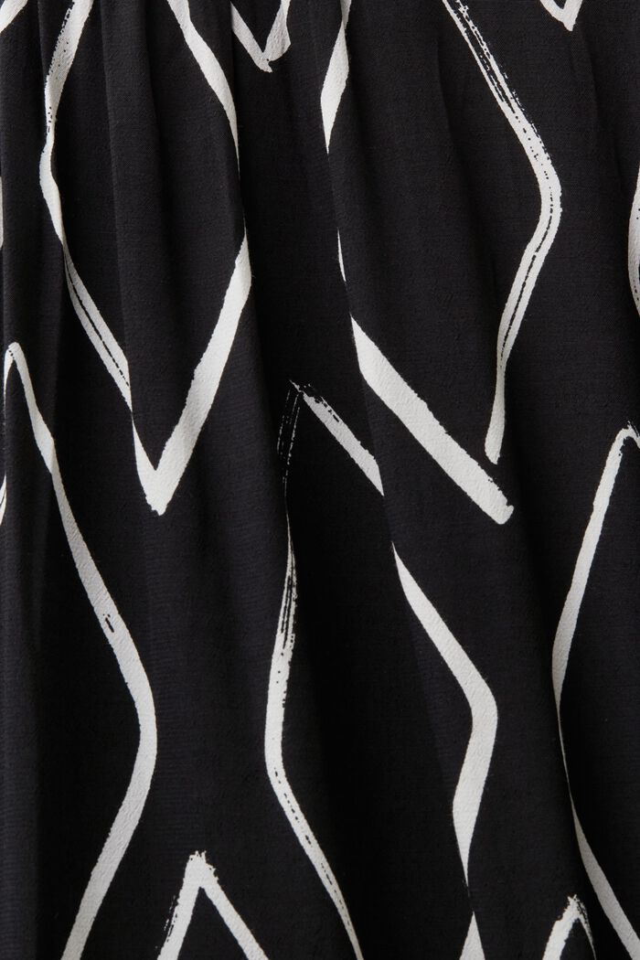 Skjortekjole med bælte og print, BLACK, detail image number 5