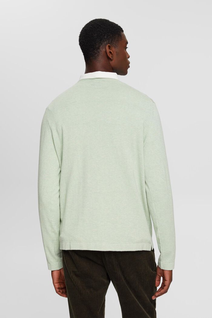 Strikket sweater med brystlomme, LIGHT AQUA GREEN, detail image number 3