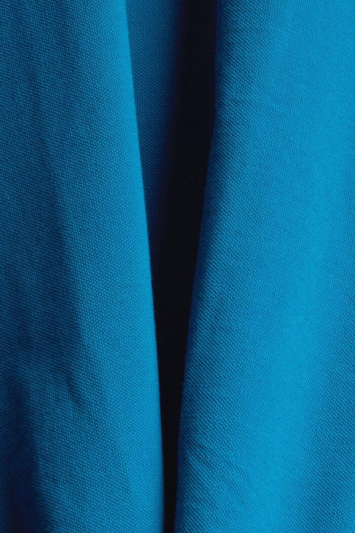 Poloshirt af bomuld, TEAL BLUE, detail image number 4
